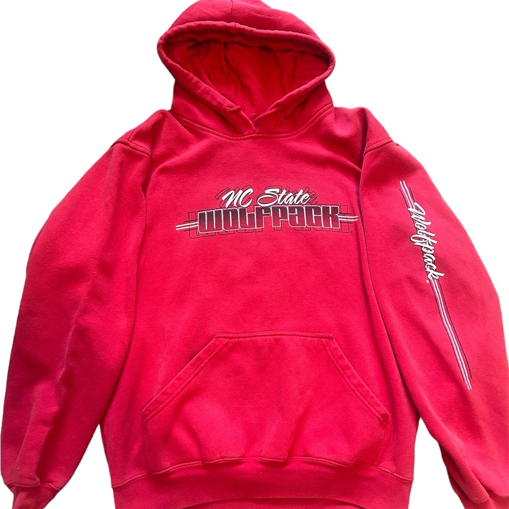 Vintage y2k NC State Wolfpack red and white hoodie #NCState